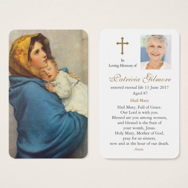 Gebetskarte | Madoninna (Vorne & Hinten)