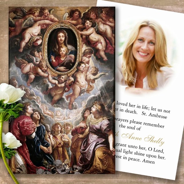 Gebetskarte | Madonna Della Vallicella (catholic, religious, celebration of life, in loving memory of, prayer cards for bereavement)