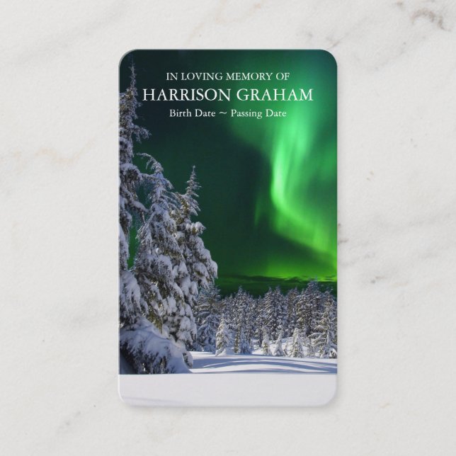 Gebetskarte | Northern Lights Deluxe Visitenkarte (Vorderseite)
