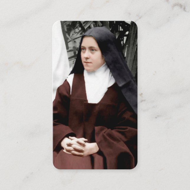 Gebetskarte | Saint Thérèse Visitenkarte (Vorderseite)
