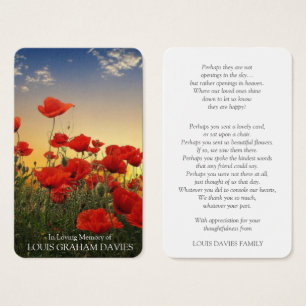Gebetskarte Schöne Poppies