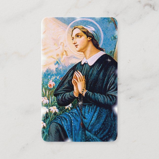Gebetskarte | St Angela Merici Visitenkarte (Vorderseite)