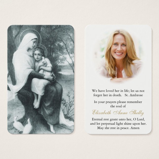 Gebetskarte | St Anne & Child Mary (Vorne & Hinten)
