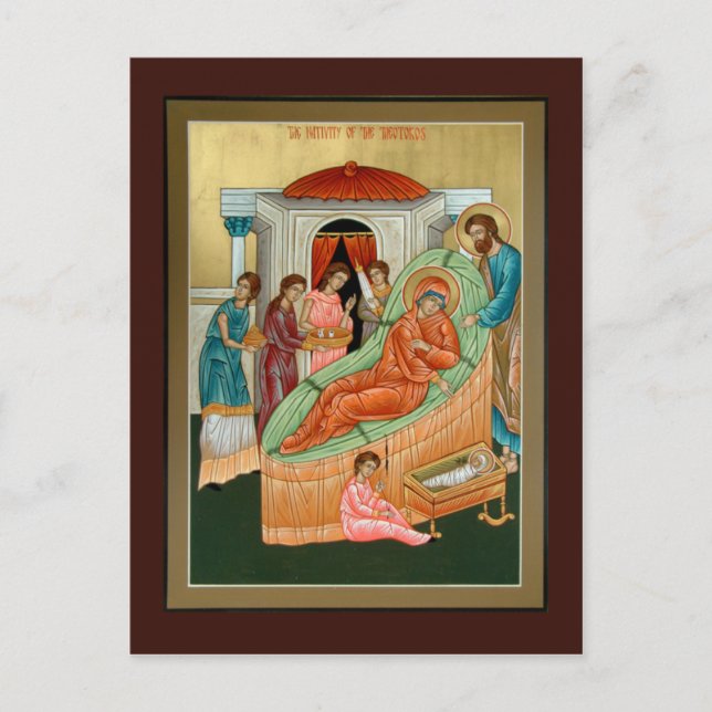 Gebetskarte Theotokos Postkarte (Vorderseite)