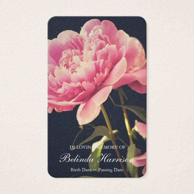 Gebetskarte | Vintag Pink Peony (Vorderseite)