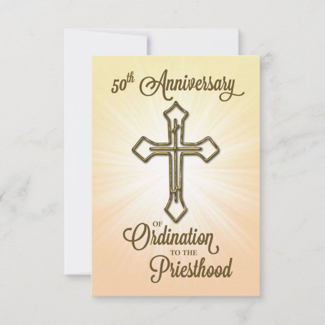 Gebetskarte zum 50. Jubiläum Ordination Dankeskarte (Vorderseite)