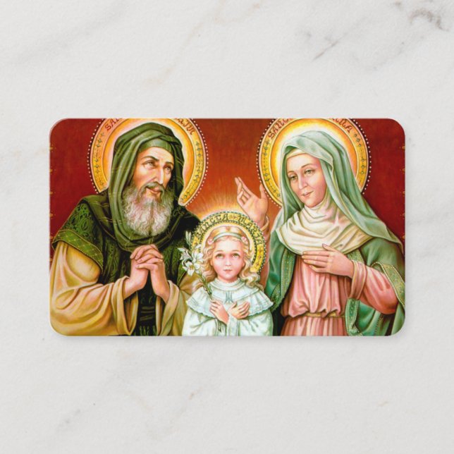 Gebetskarten | St Anne, St Joachim & Mary Visitenkarte (Vorderseite)