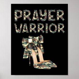 Gebetskrieger Camo High Heels Bogen Glaube Gott Je Poster