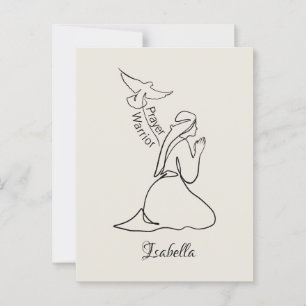Gebetskrieger Design & Benutzerdefinierter Name Postkarte