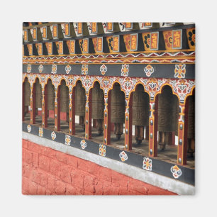 Gebetsmühlen auf dem zentralen Platz in Thimphu Magnet