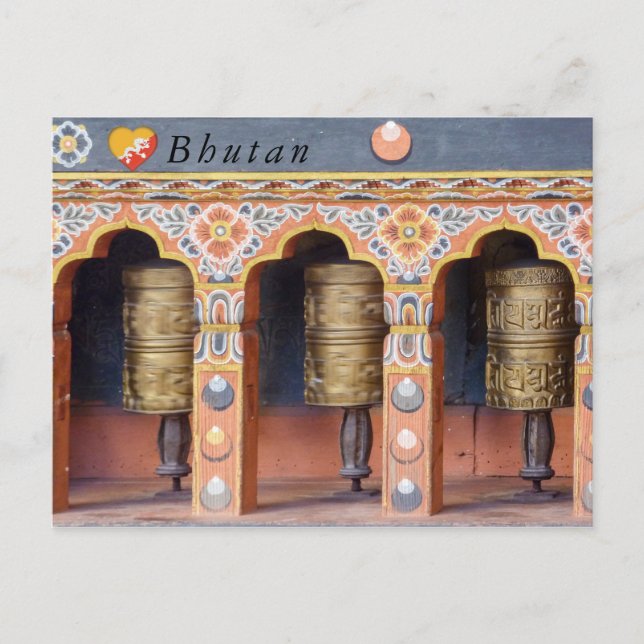 Gebetsräder - Bhutan Postkarte (Vorderseite)