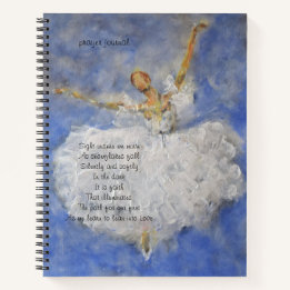 Gebetszeitschrift mit Ballerina Notizbuch