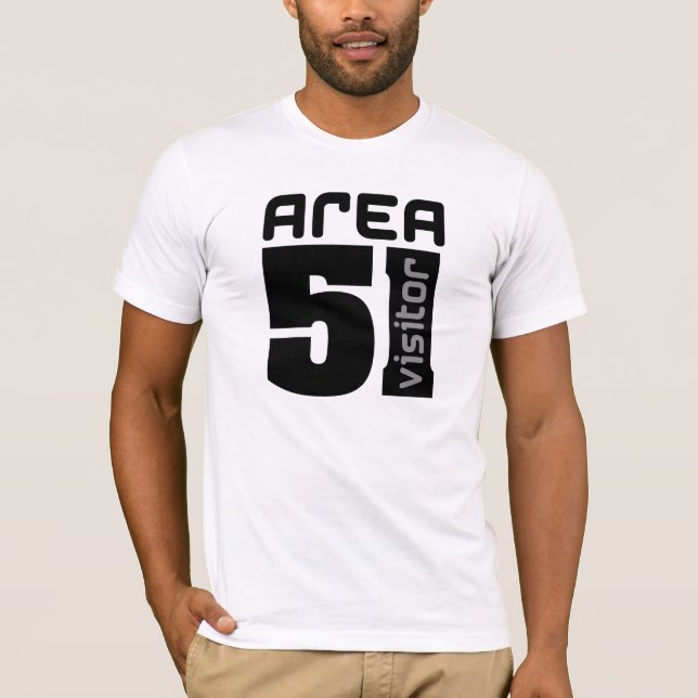 Gebiet 51 Alien Besucher T-Shirt (Vorderseite)