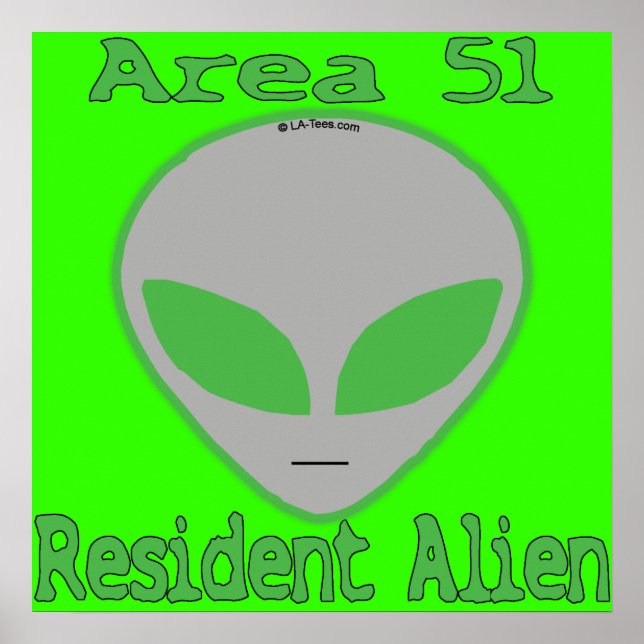 Gebiet 51 Gebietsansässige Alien Poster (Vorne)
