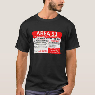 Gebiet 51 Militärische Unterschrift des Fakes T-Shirt