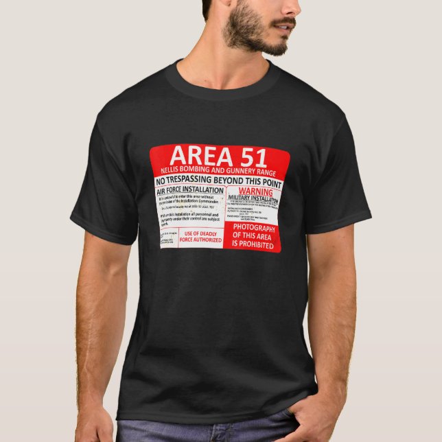 Gebiet 51 Militärische Unterschrift des Fakes T-Shirt (Vorderseite)
