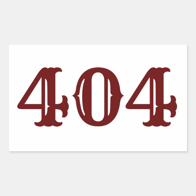 Gebiet-Code 404 (Atlanta, GA) Rechteckiger Aufkleber (Vorderseite)