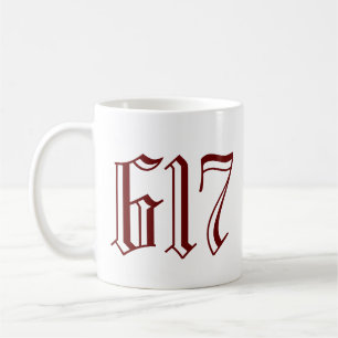 Gebiet Code 617 (Boston) Kaffeetasse