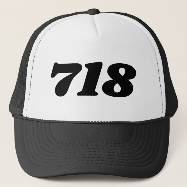 Gebiet Code 718 (New York City) Truckerkappe (Vorderseite)