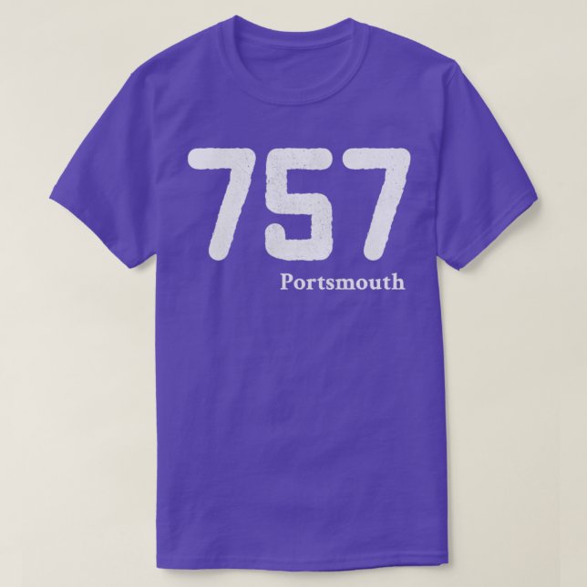 Gebiet Code 757 Portsmouth Virginia T-Shirt (Design vorne)