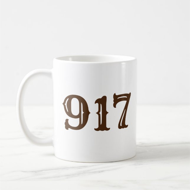 Gebiet Code 917 (New York City) Kaffeetasse (Links)