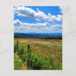 Gebiet der Blume und Berge Postkarte