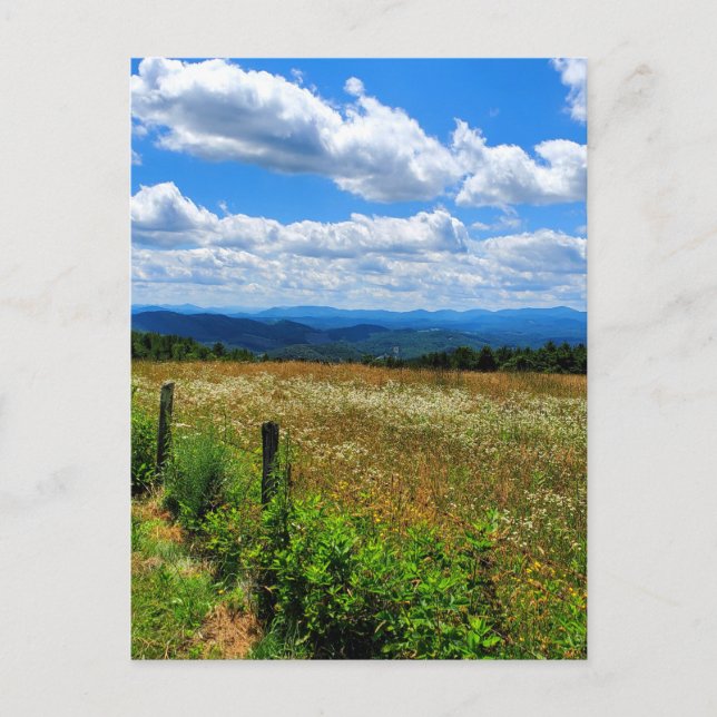 Gebiet der Blume und Berge Postkarte (Vorderseite)