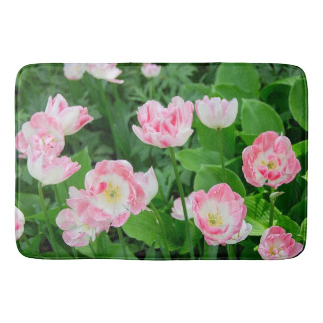 Gebiet der rosa Tulpen Badematte (Vorderseite)