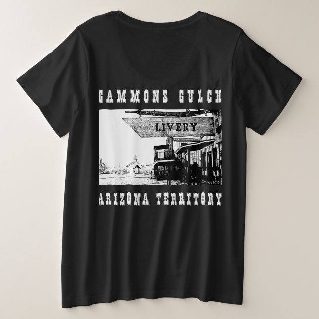 Gebiet Gammons Gulch Western Arizona Große Größe T-Shirt (Design Rückseite)