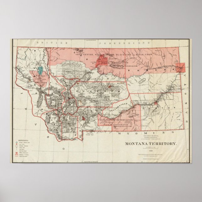 Gebiet Montana Poster (Vorne)
