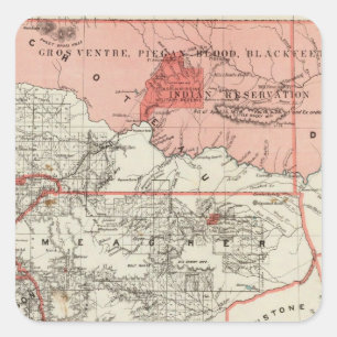 Gebiet Montana Quadratischer Aufkleber
