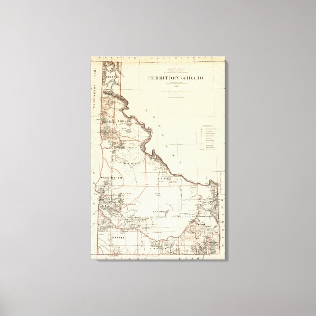Gebiet von Idaho Leinwanddruck (Vorderseite)