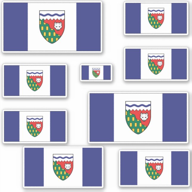 Gebiete im Nordwesten - Flaggen Grafik Aufkleber (Vorderseite)