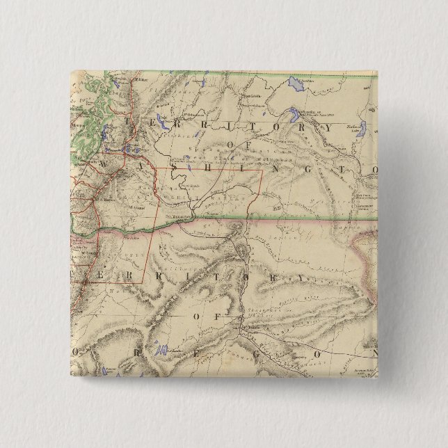 Gebiete in Washington und Oregon Button (Vorderseite)