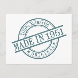 Gebildet 1951 Briefmarke-Logo für die Runde Gummi  Postkarte