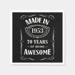 Gebildet 1953 70 Jahre phantastisch 2023 Tag Serviette