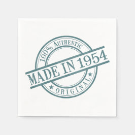 Gebildet 1954 Briefmarke-Logo für die Runde Gummi  Serviette