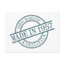 Gebildet 1957 Briefmarke-Logo für das Geburtsjahr