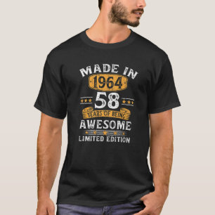 Gebildet 1964 58 Jahre alte Geschenke 58. Geburtst T-Shirt