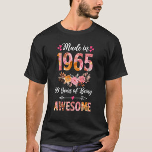 Gebildet 1965 Blumenkohl 58 Jahre alt 58. Geburtst T-Shirt