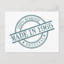 Gebildet 1965 Briefmarke-Logo für die Runde Gummi  Postkarte