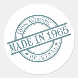 Gebildet 1965 Runde-Rubber-Briefmarke Logo Geburts Runder Aufkleber