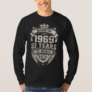 Gebildet 1969 53 Jahre Phantastisch T-Shirt