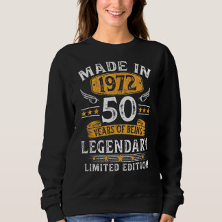 Gebildet 1972 50 Jahre alt 50. Geburtstag für Männ Sweatshirt