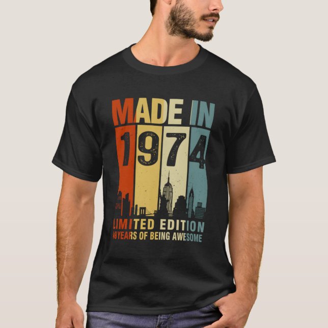 Gebildet 1974 49 Jahre Phantastisch T-Shirt (Vorderseite)