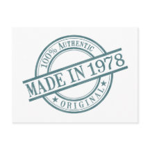 Gebildet 1978 Briefmarke-Logo für das Geburtsjahr