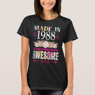 Gebildet 1988 35 Jahre Phantastisch 35. Geburtstag T-Shirt