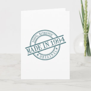 Gebildet 1994 Runde Briefmarke Logo Geburtstag Karte