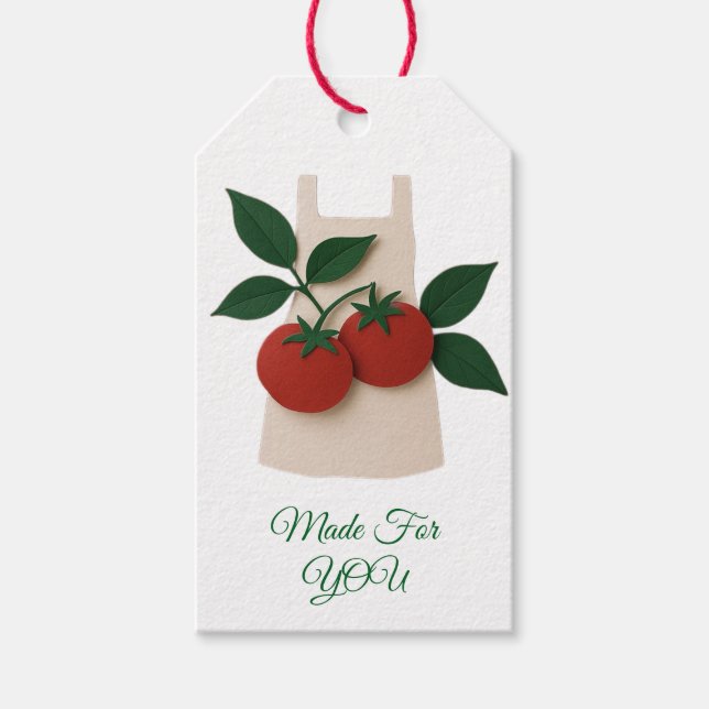 Gebildet für Sie Tomato Schürze Geschenkmarke - Ba Geschenkanhänger (Vorderseite)