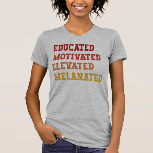 Gebildete motivierte, aufgereifte, melanierte Lehr T-Shirt